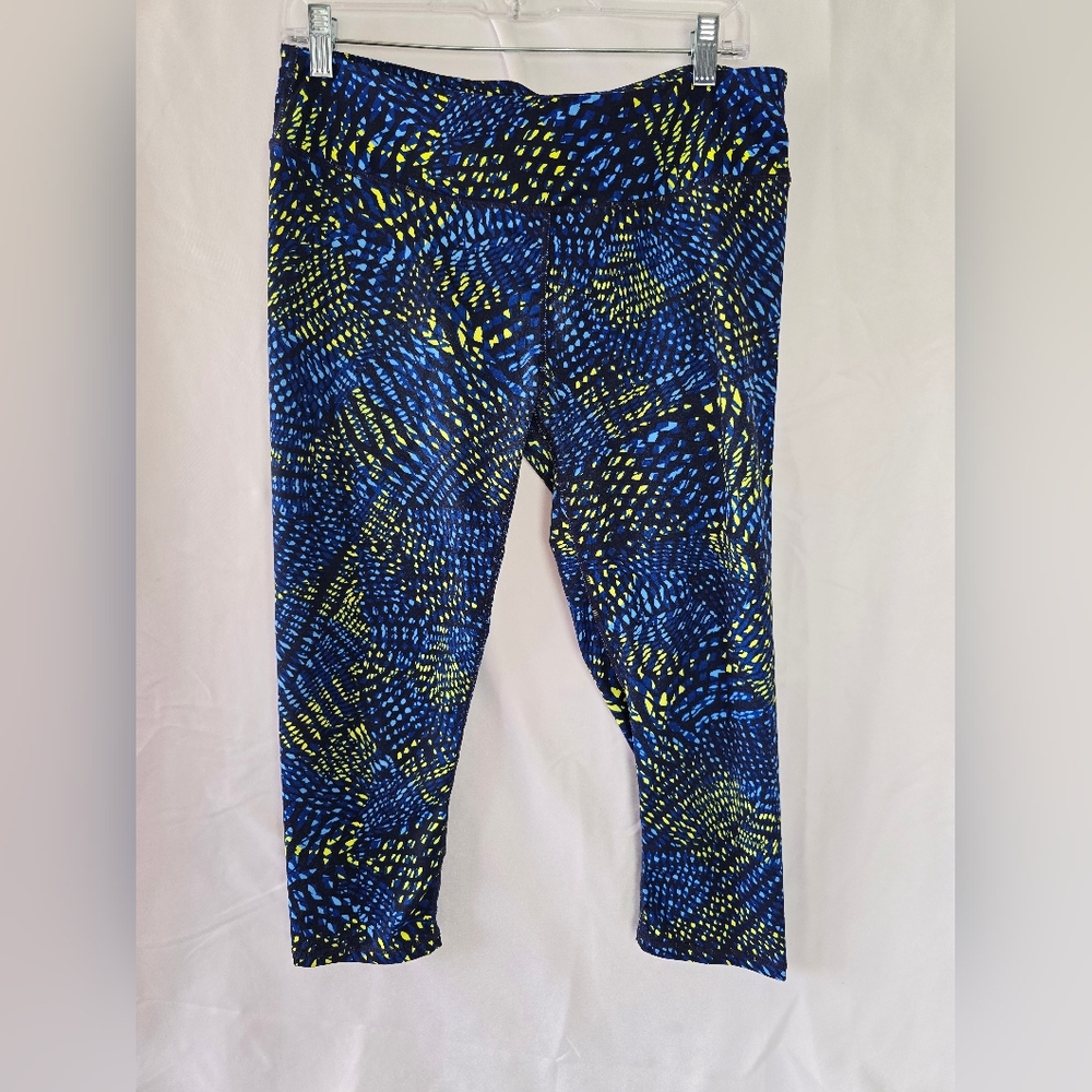 Fabletics Womens Vibrant Blue and Yellow Leggings